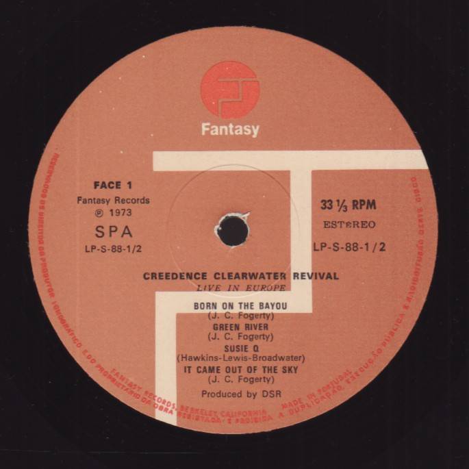 Creedence Clearwater Revival Live In Europe [lp label a prt]